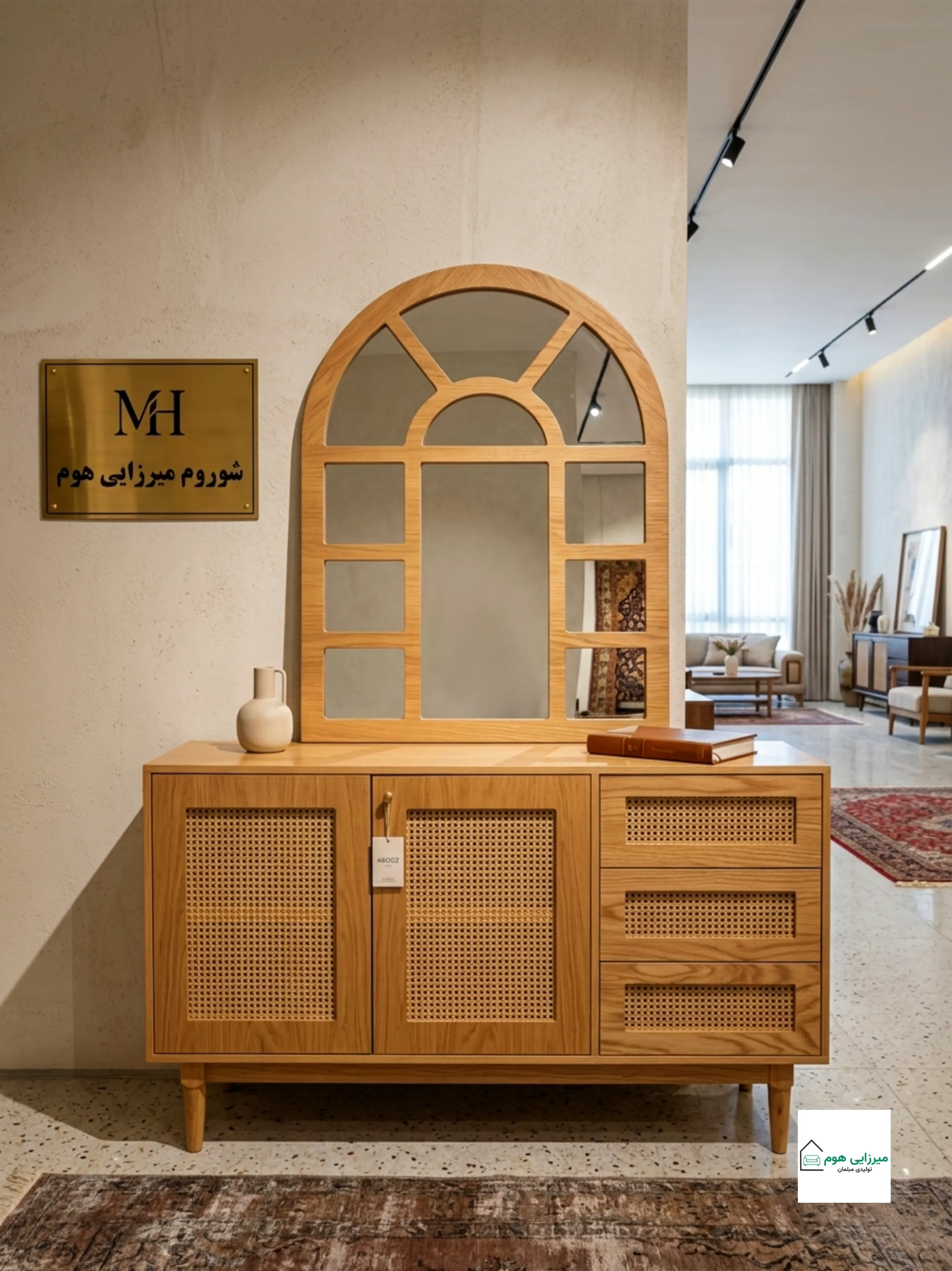 کنسول فرانسوی مدرن چوبی