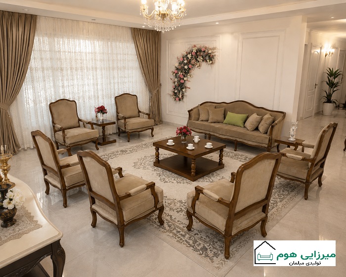 چیدمان روبروی مبل نه نفره چیدمان روبروی مبل نه نفره